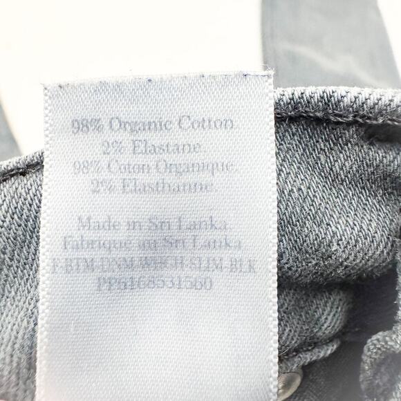 Everlane The Way-High Slim Organic Cotton Denim jeans Gray Wash Size 27 Short - Picture 8 of 9